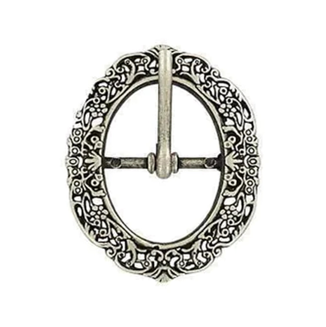 3/4" Antique Nickel, Artisan Center Bar Buckle, Zinc Alloy