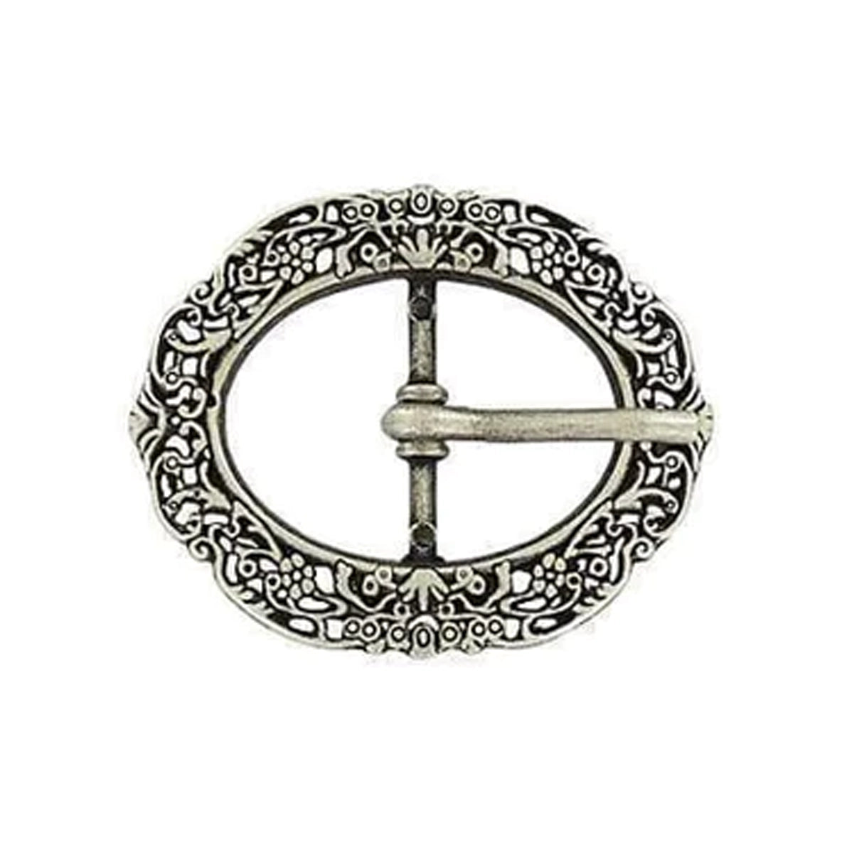 3/4" Antique Nickel, Artisan Center Bar Buckle, Zinc Alloy