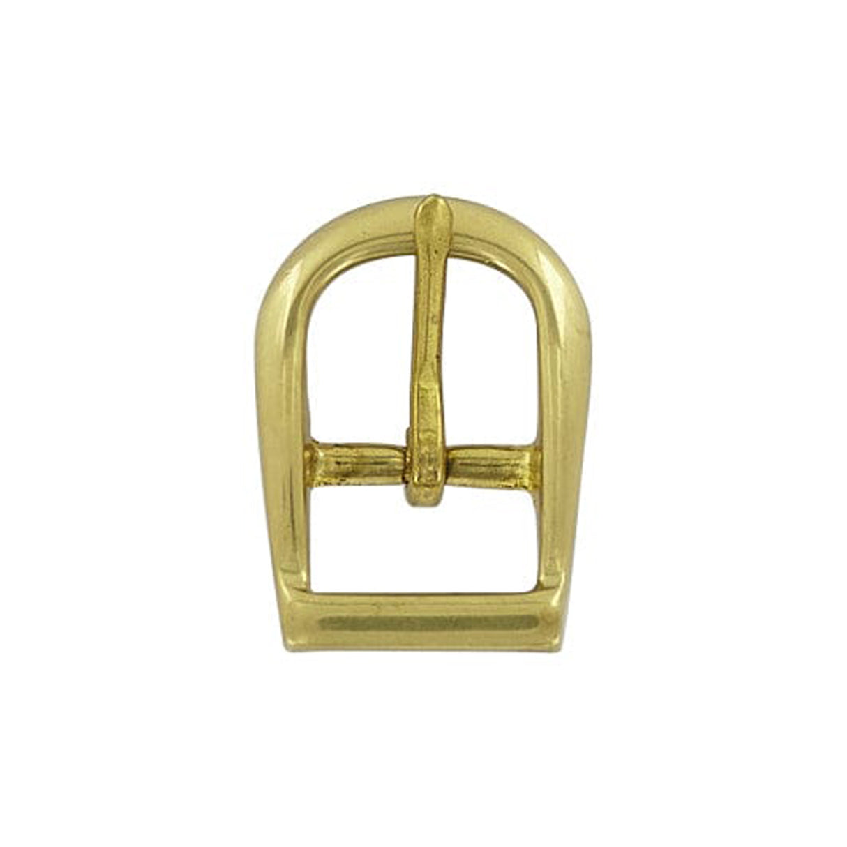 3/4" Brass, D Shaped Center Bar Buckle, Solid Brass