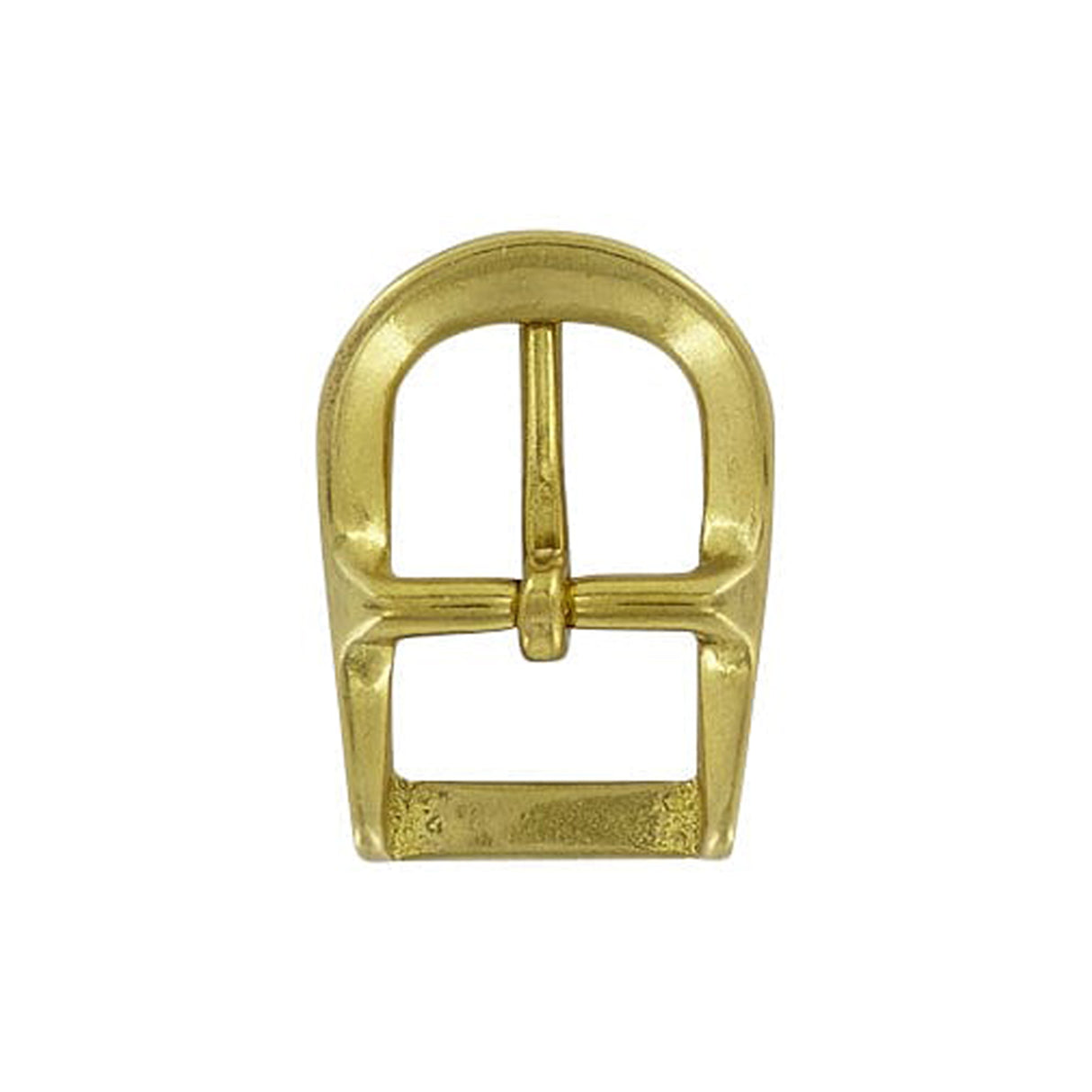 3/4" Brass, D Shaped Center Bar Buckle, Solid Brass