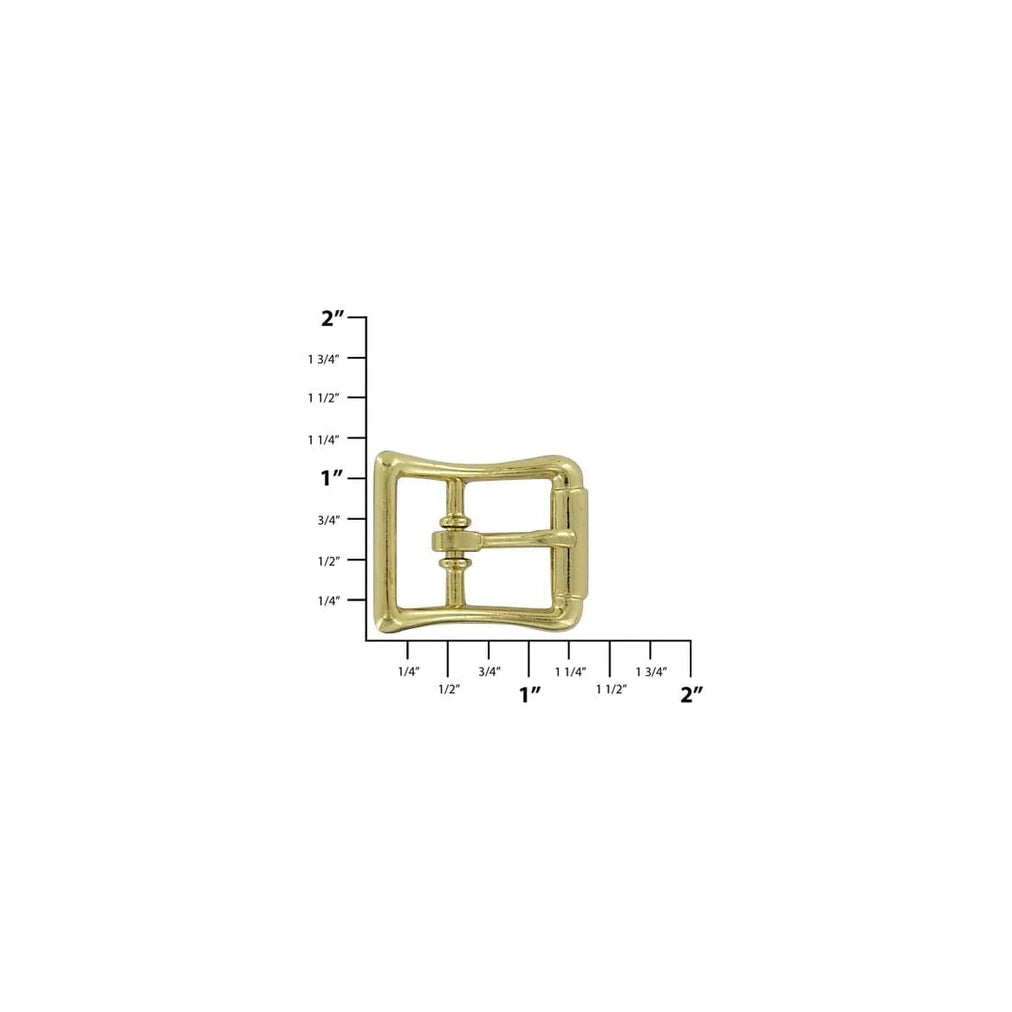 3/4" Brass, Imitation Roller Center Bar Buckle, Zinc Alloy