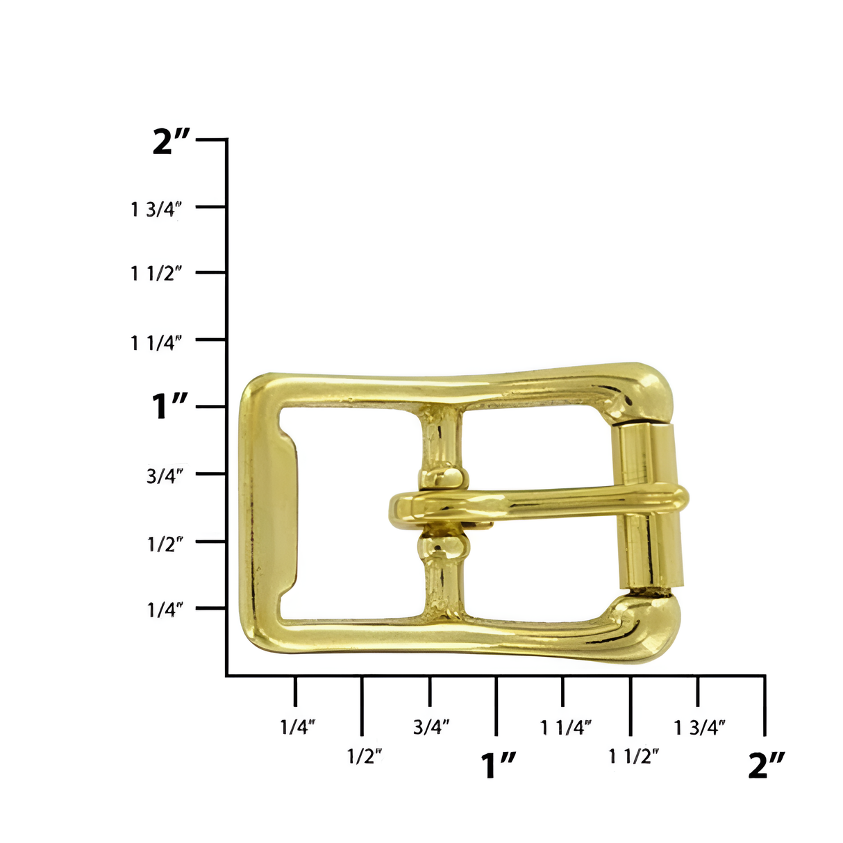 3/4" Brass, Roller Buckle, Solid Brass