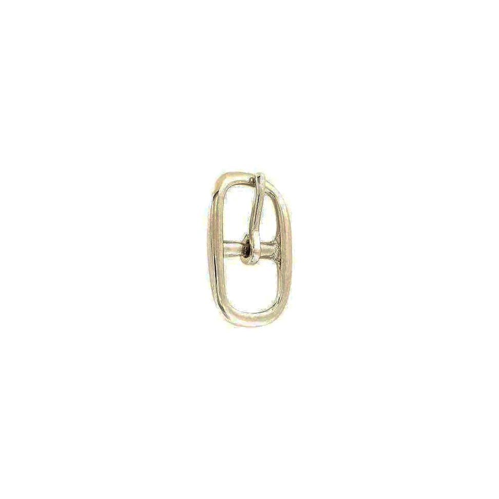 3/4" Nickel, 29x46mm Center Bar Buckle, Solid Brass