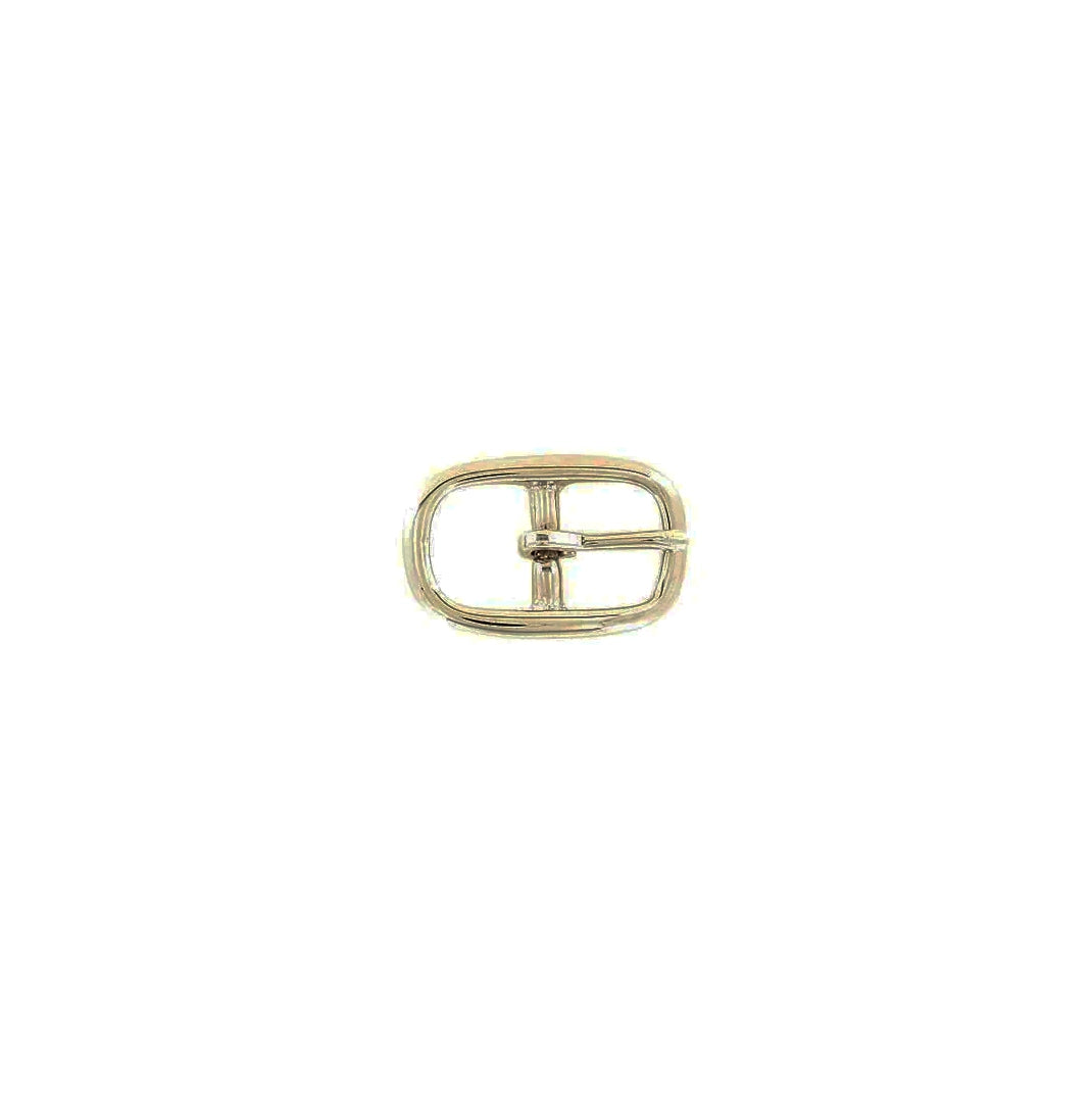 3/4" Nickel, 29x46mm Center Bar Buckle, Solid Brass
