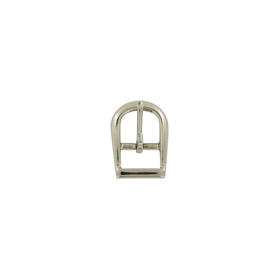 3/4" Nickel, D Shaped Center Bar Buckle, Solid Brass