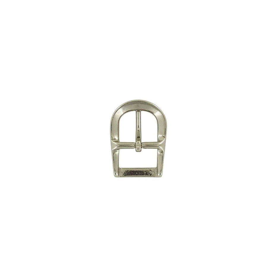 3/4" Nickel, D Shaped Center Bar Buckle, Solid Brass
