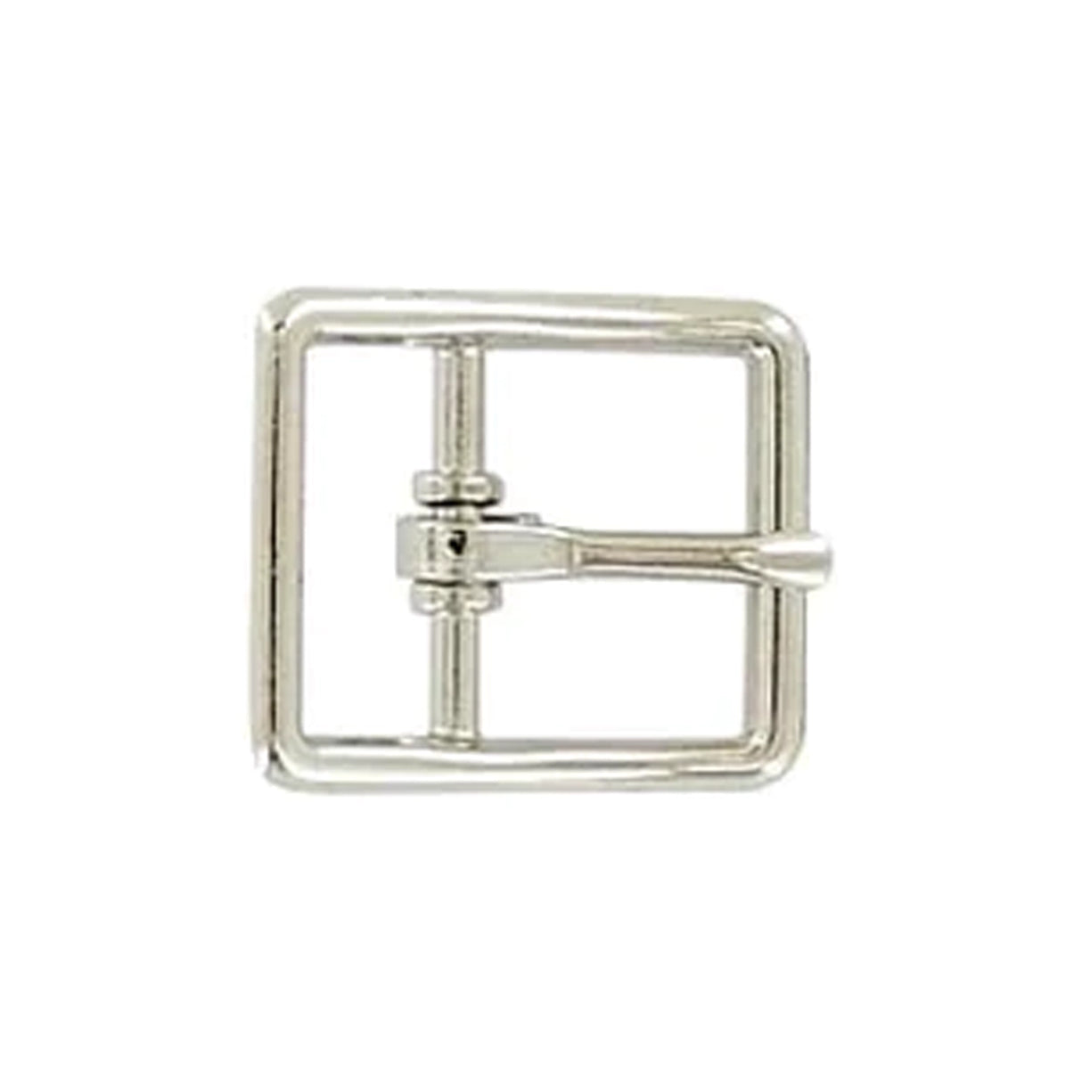 3/4" Nickel, Center Bar Buckle, Zinc Alloy