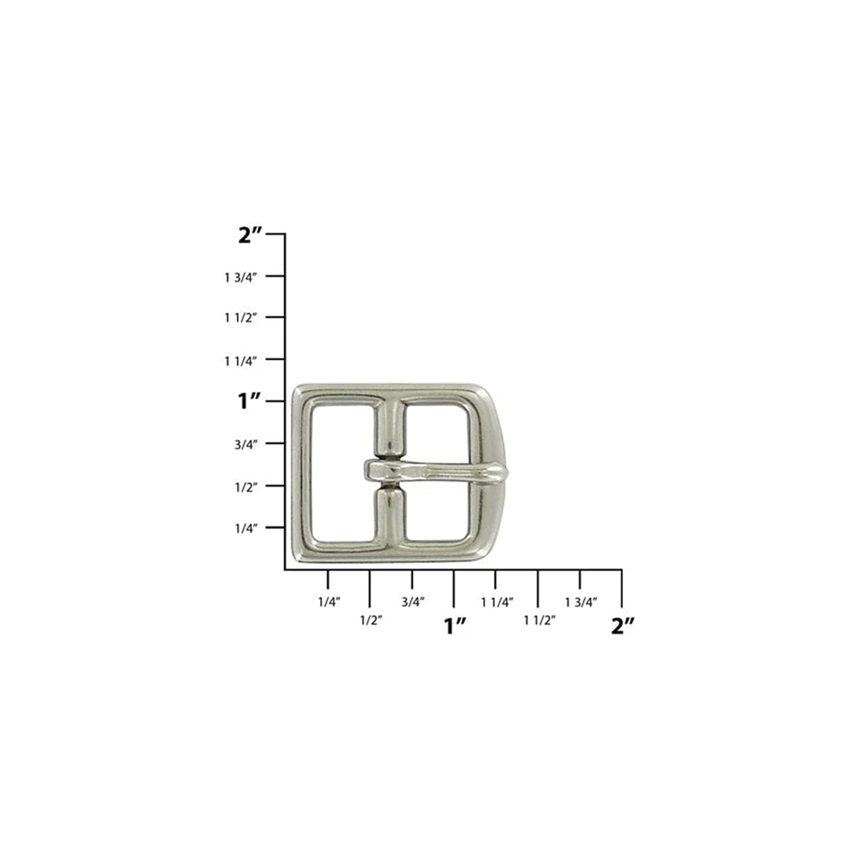 3/4" Nickel, English Stirrup Buckle, Stainless Steel