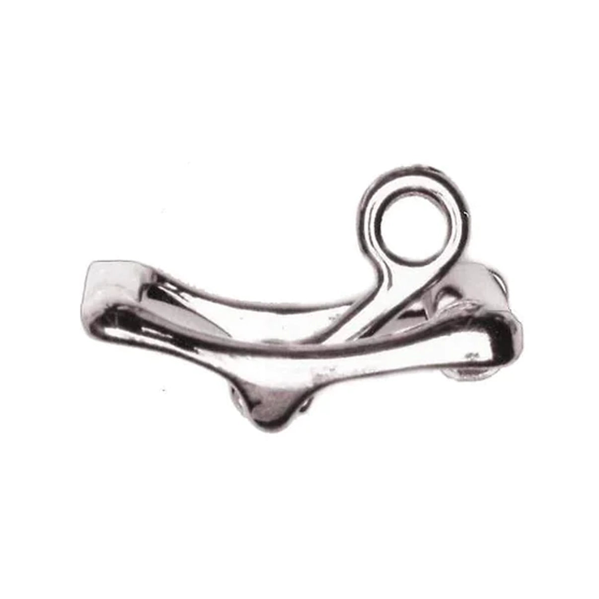 3/4" Nickel, Locking Tongue Center Bar Roller Buckle, Zinc Alloy
