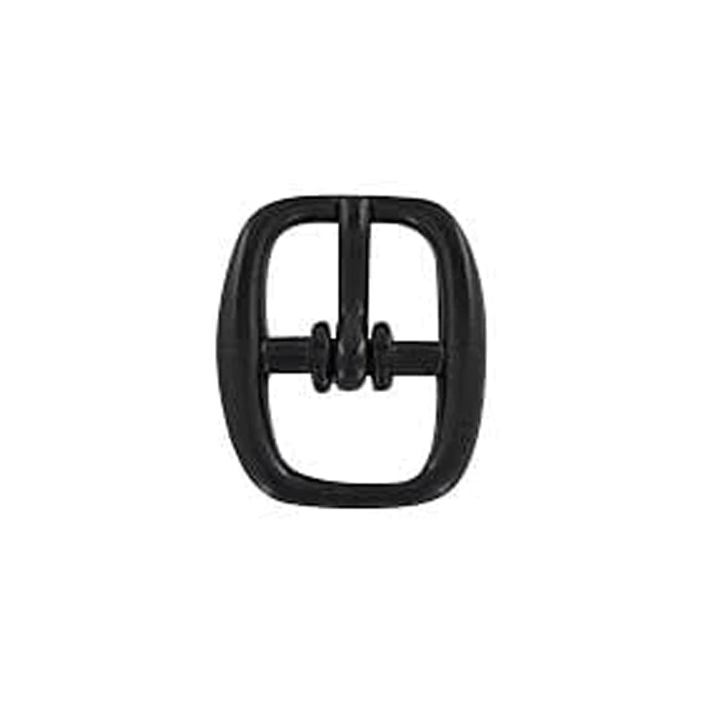 3/8" Black, 15x18mm Center Bar Buckle, Zinc Alloy