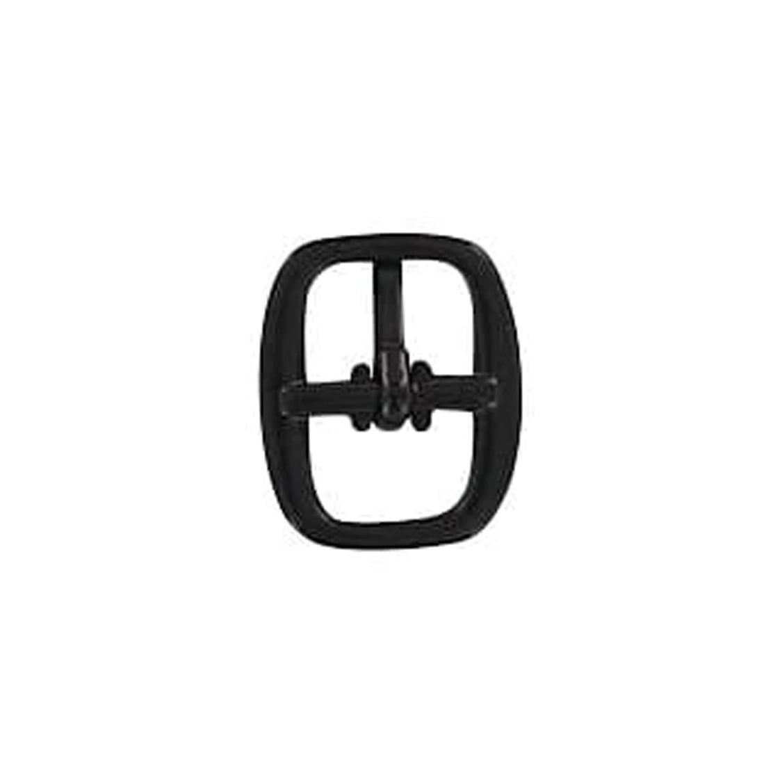 3/8" Black, 15x18mm Center Bar Buckle, Zinc Alloy