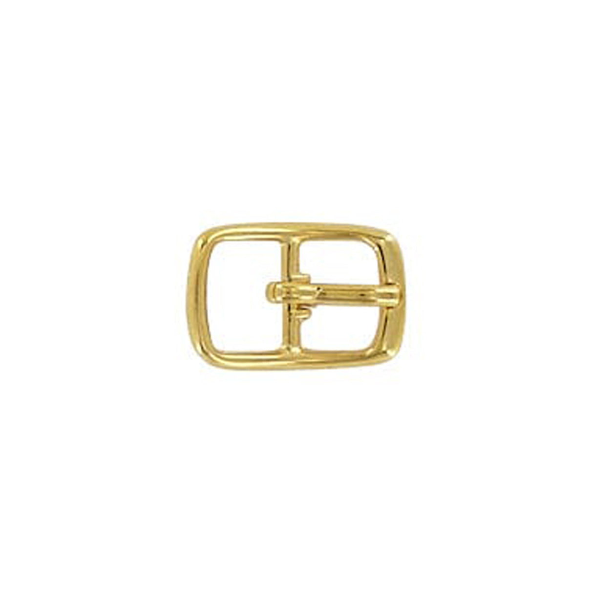 3/8" Gold, 13x20mm Center Bar Buckle, Zinc Alloy