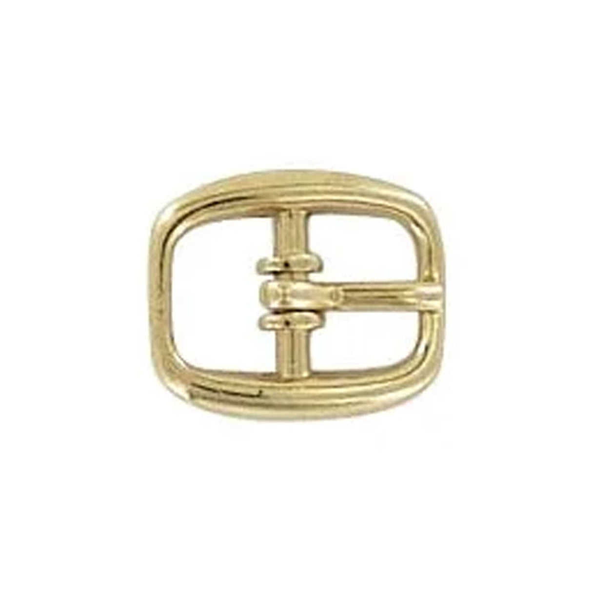 3/8" Gold, 15x18mm Center Bar Buckle, Zinc Alloy