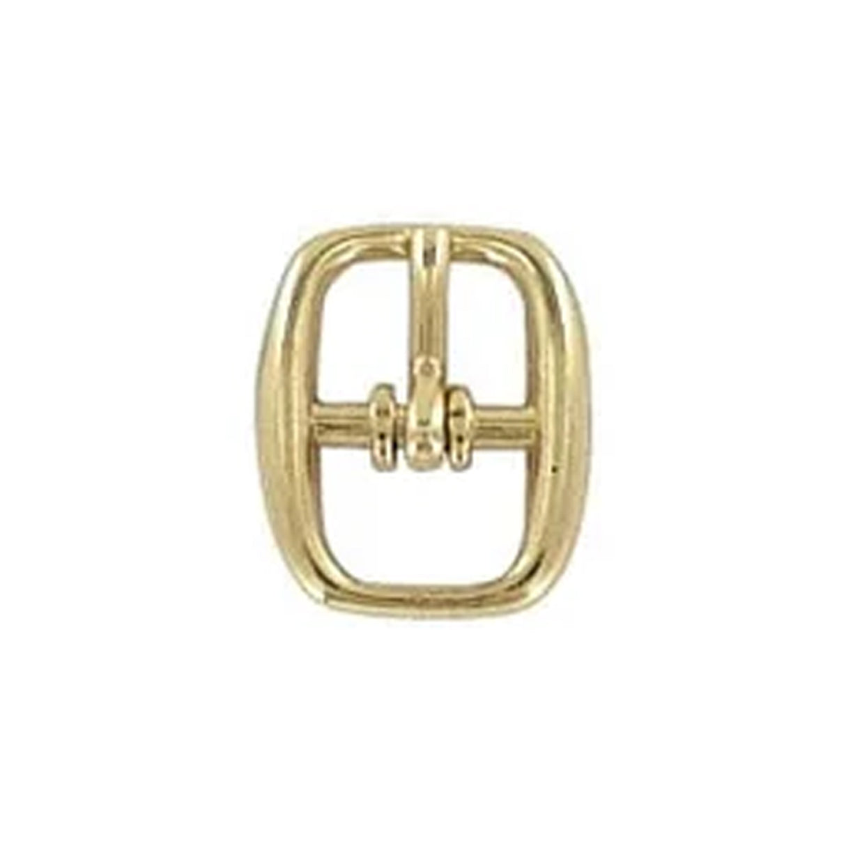 3/8" Gold, 15x18mm Center Bar Buckle, Zinc Alloy