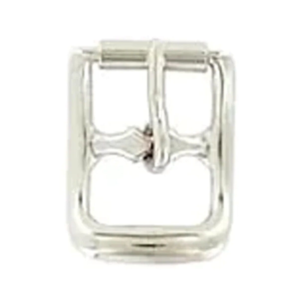 3/8" Nickel, Center Bar Buckle, Steel