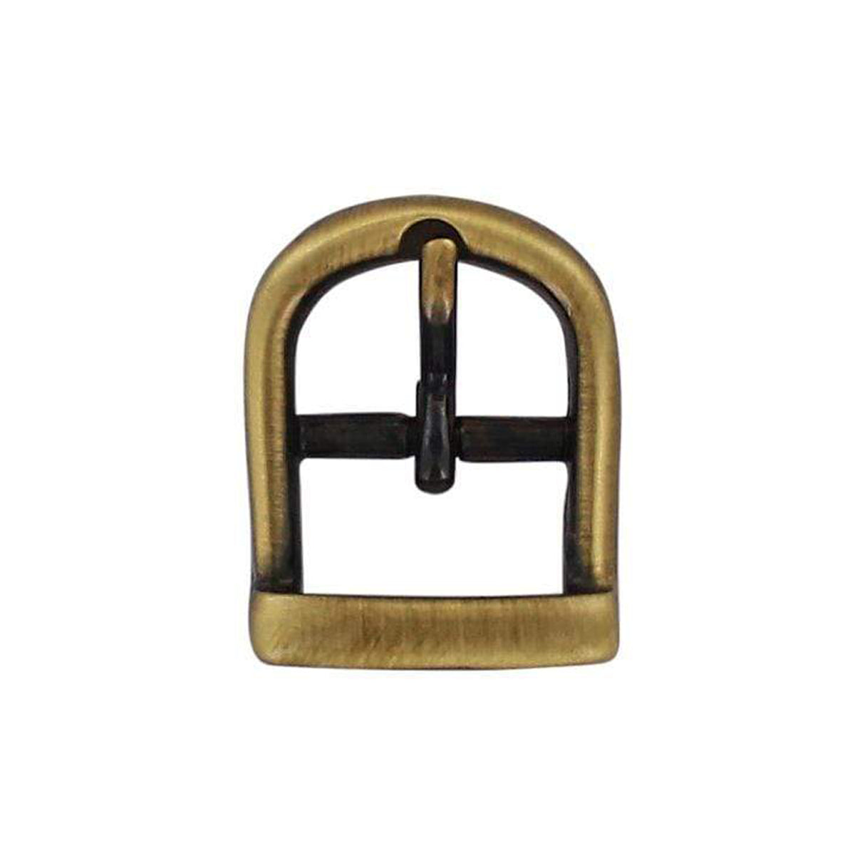 5/8" Antique Brass, D Shaped Center Bar Buckle, Steel