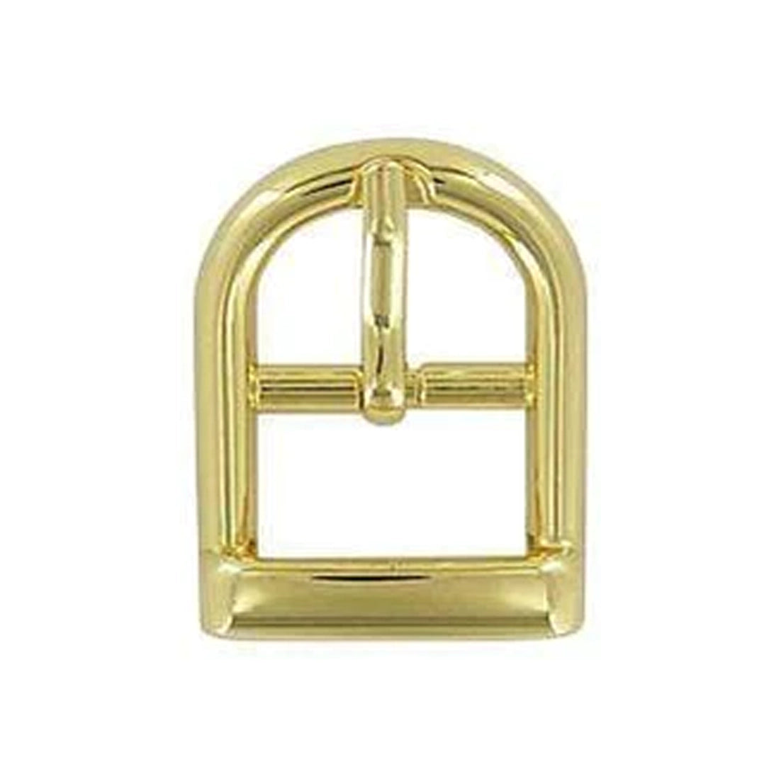 5/8" Shiny Gold, D Shaped Center Bar Buckle, Zinc Alloy