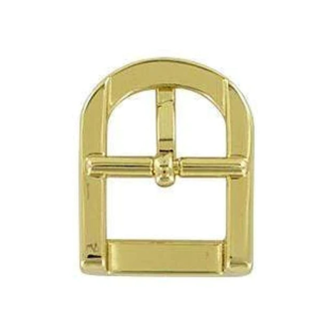 5/8" Shiny Gold, D Shaped Center Bar Buckle, Zinc Alloy