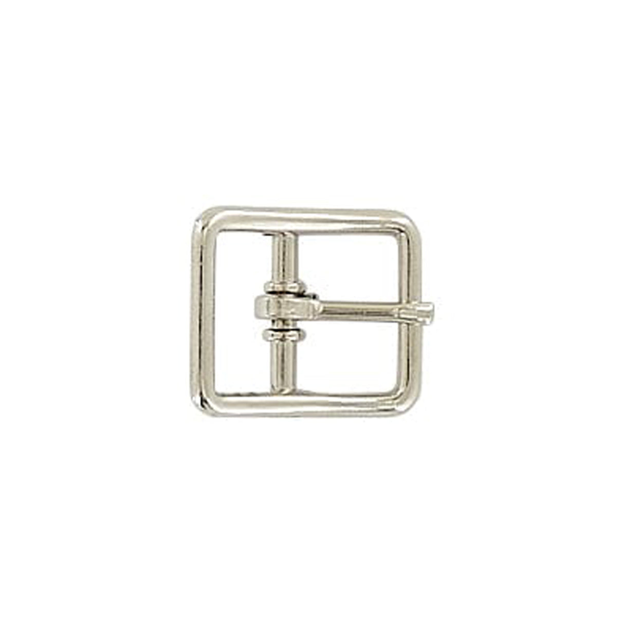 5/8" Nickel, 21x27mm Center Bar Buckle, Zinc Alloy