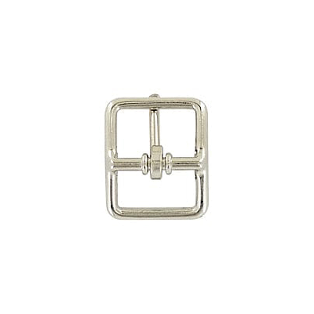 5/8" Nickel, 21x27mm Center Bar Buckle, Zinc Alloy