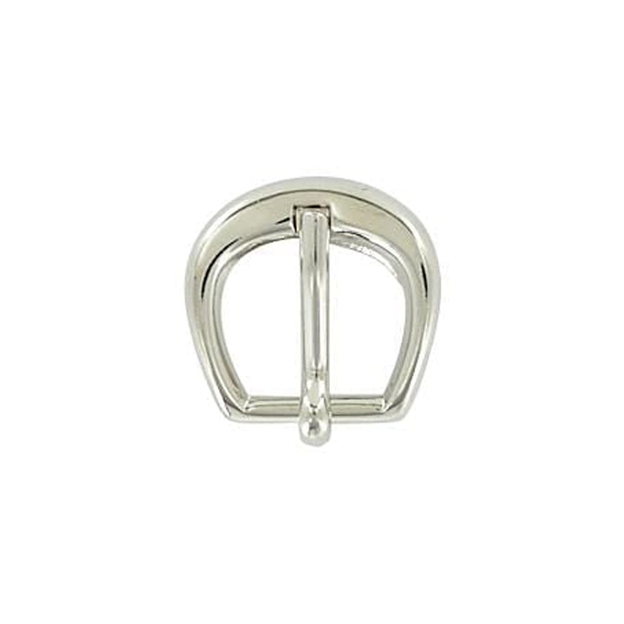 5/8" Nickel, Heel Bar Buckle, Zinc Alloy