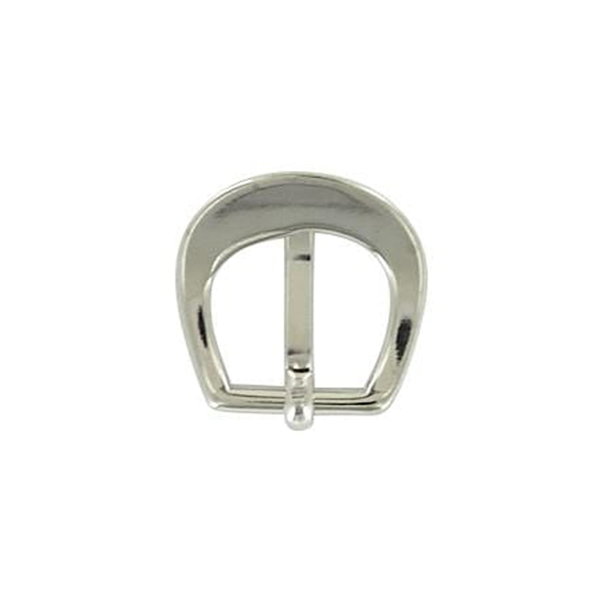 5/8" Nickel, Heel Bar Buckle, Zinc Alloy