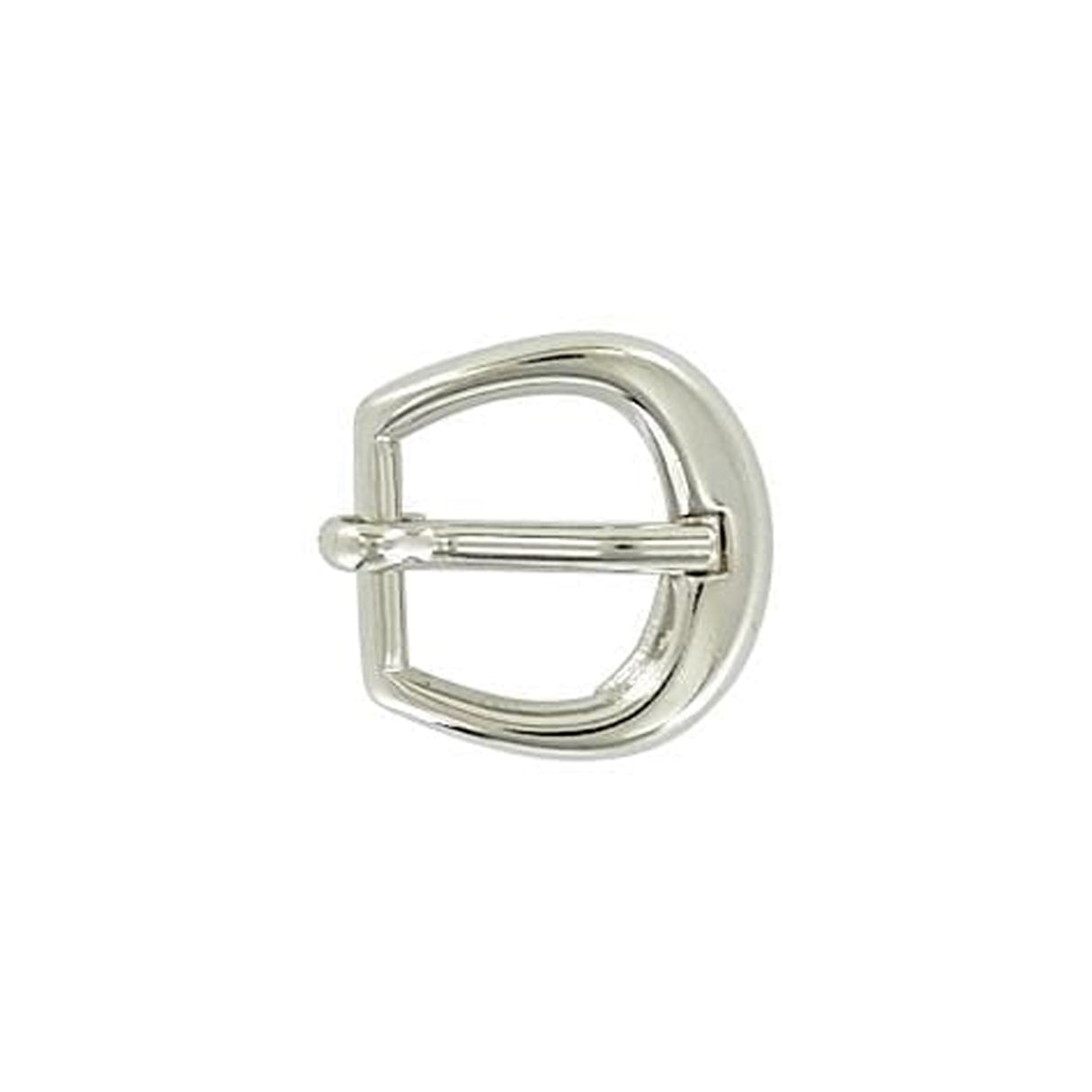 5/8" Nickel, Heel Bar Buckle, Zinc Alloy