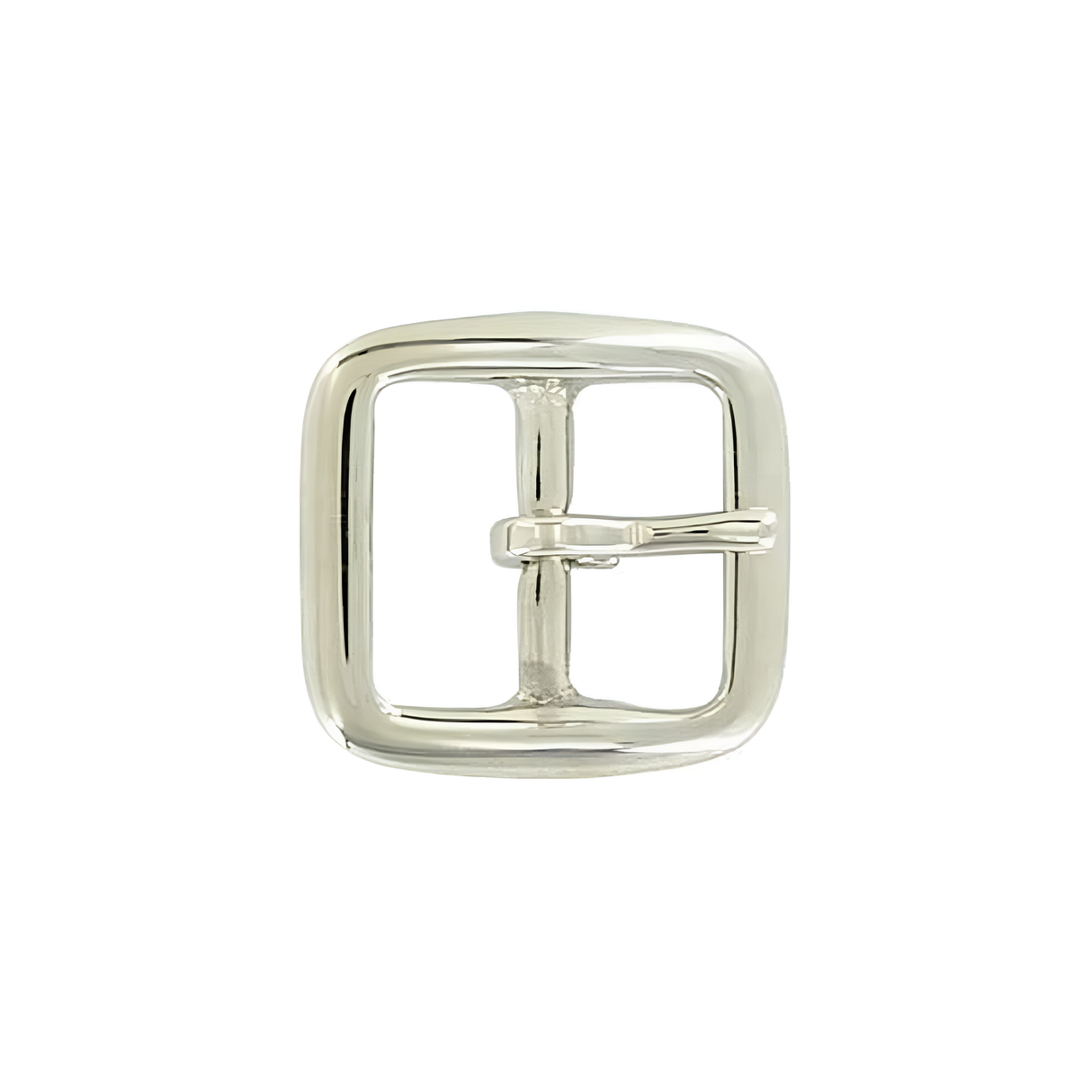 7/8" Nickel, Sam Browne Center Bar Buckle, Solid Brass