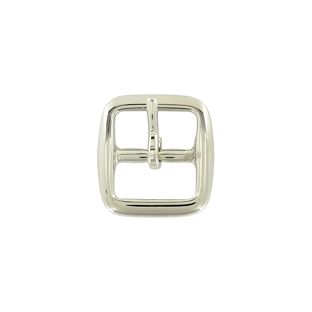 7/8" Nickel, Sam Browne Center Bar Buckle, Solid Brass
