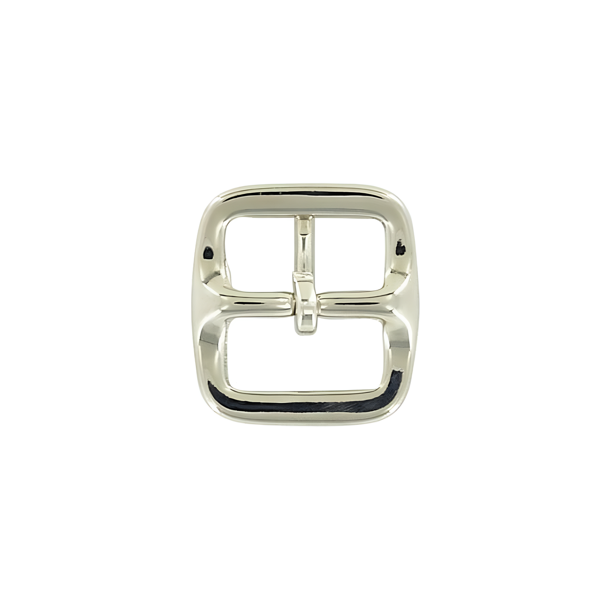 7/8" Nickel, Sam Browne Center Bar Buckle, Solid Brass