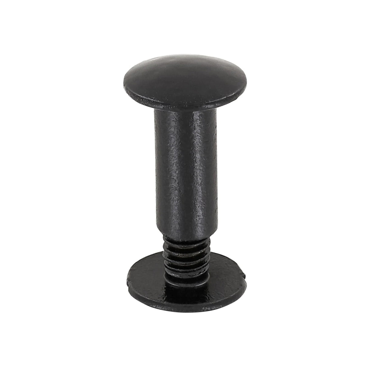 1/2" Glossy Black, Chicago Screw, Solid Brass PK10