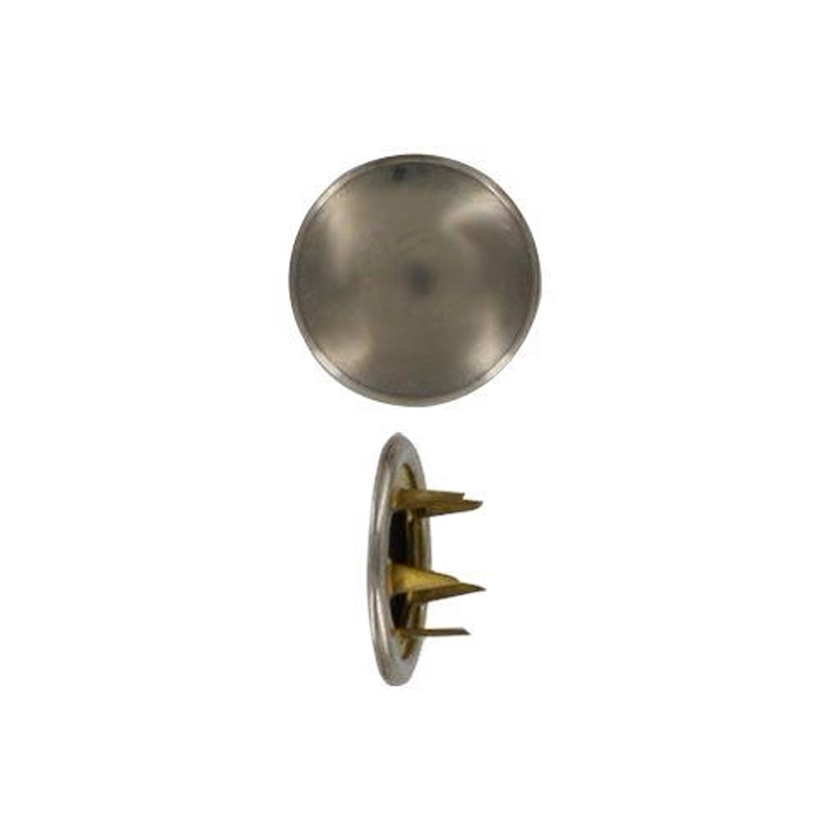 1/2" Nickel, Capped Prong Ring, Solid Brass