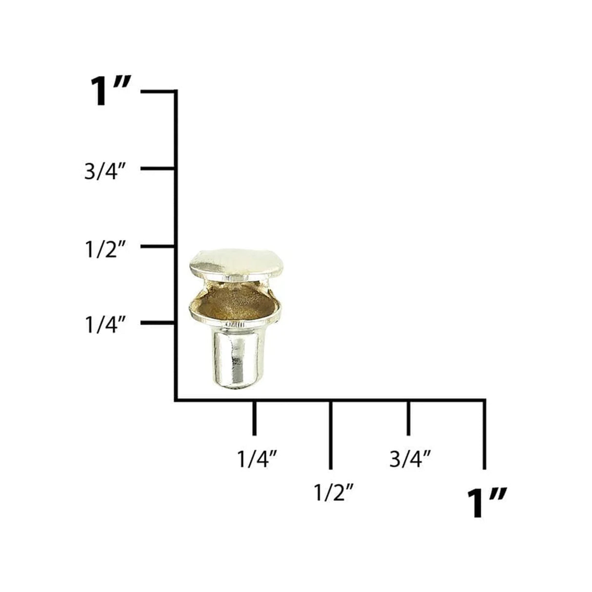 1/4" Nickel, Boot Lace Eyelet Hook, Steel