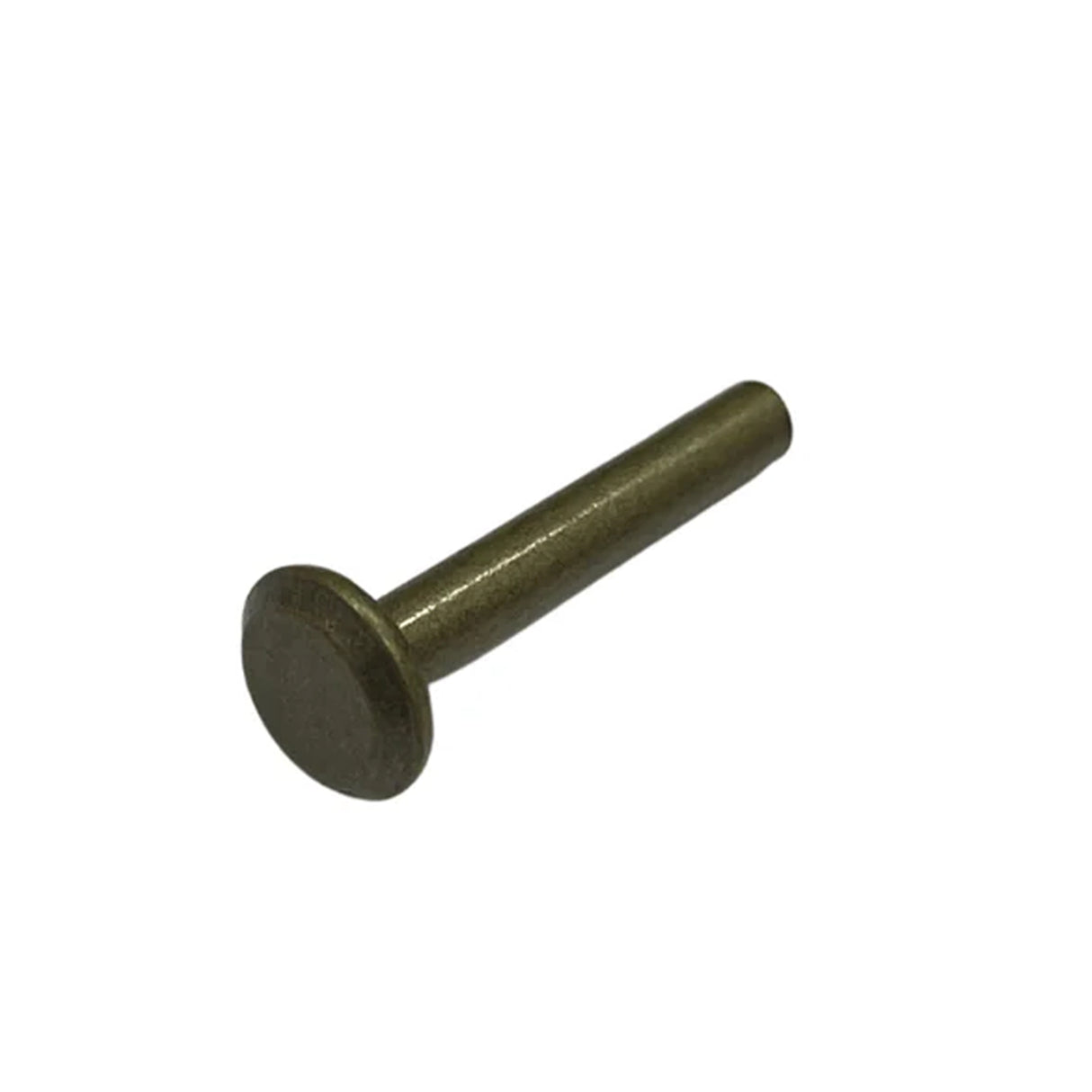 1" Antique Brass, Tubular Rivet, Steel - 12 pk