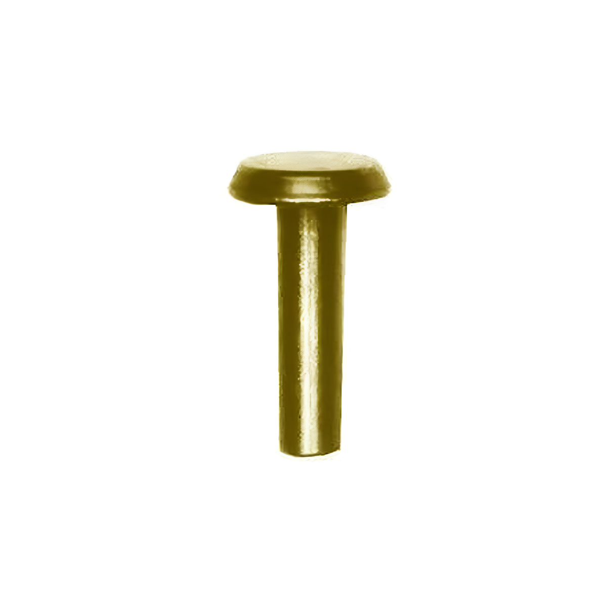 10/16" Brass, 6/16" Head Diameter Tubular Rivet, Steel, 24-pack
