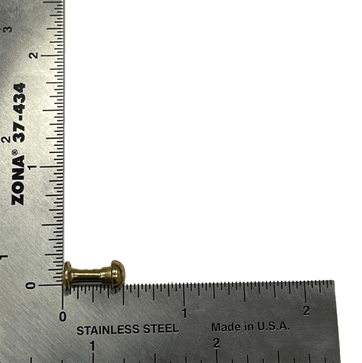 12mm Gold, Double Cap Domed Rivet, Steel