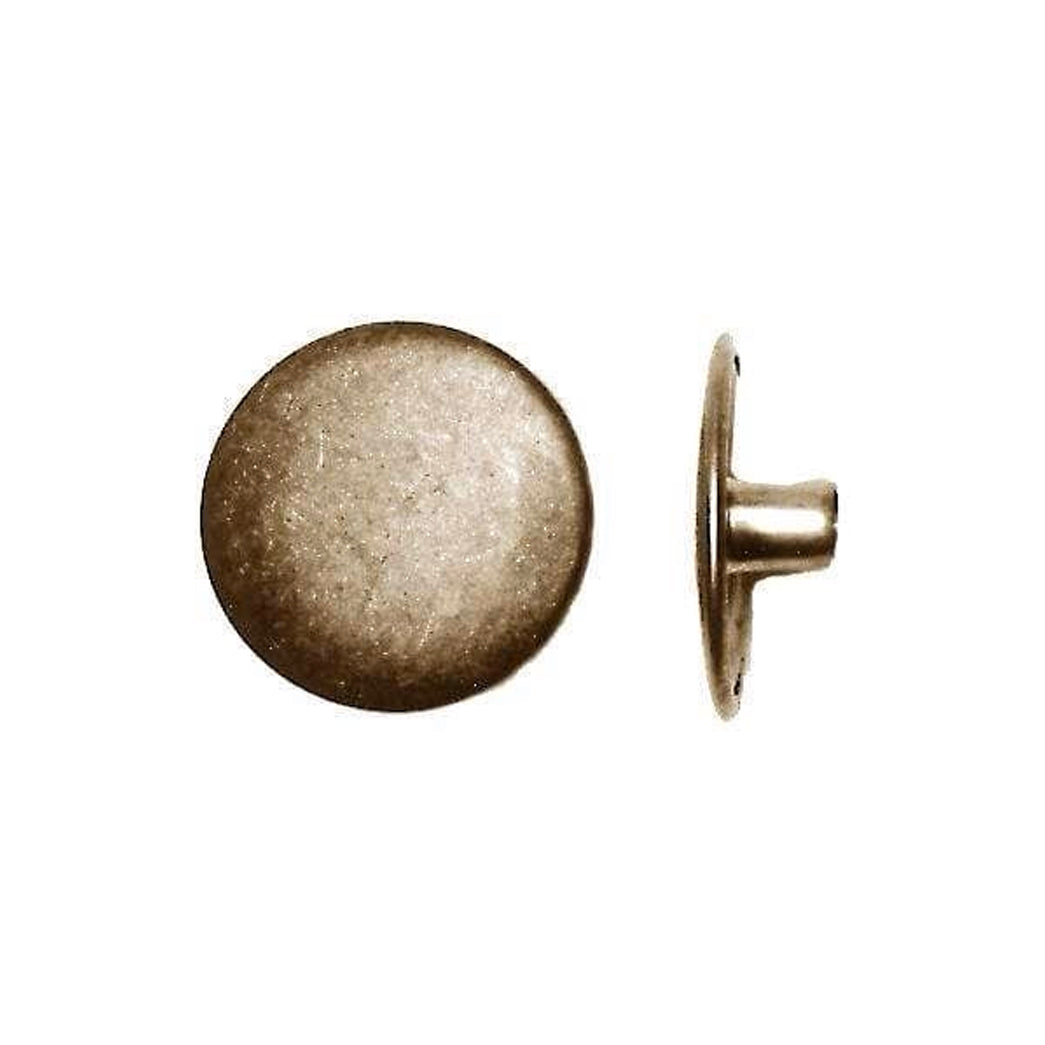 19/32" Antique Brass, 11/64" Parallel Spring Snap Cap, Solid Brass