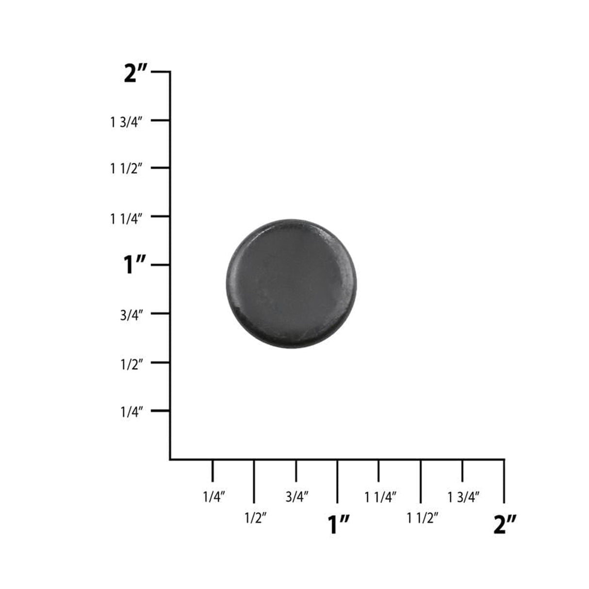 5/16" Black, Rivet Cap, Steel, 24-pack