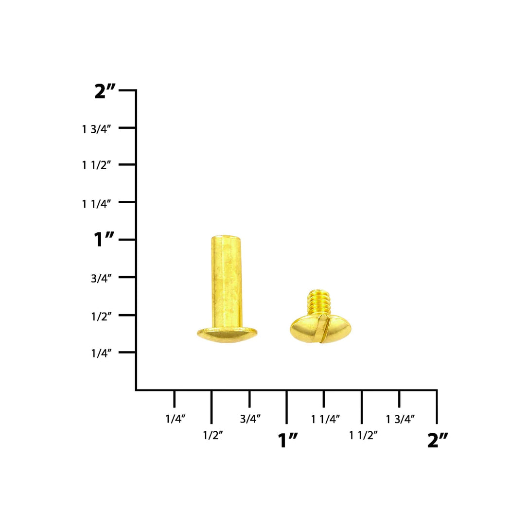 5/8" Brass, Chicago Screw, Solid Brass PK10