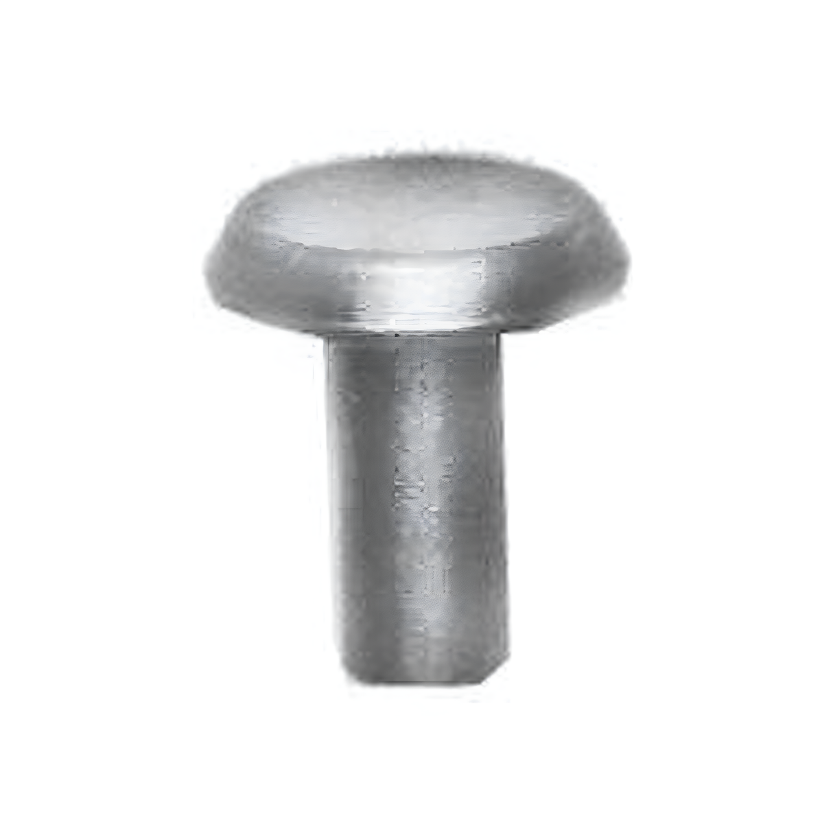 6/16" Nickel, 10mm Diameter Tubular Rivet, Steel, 24-pack