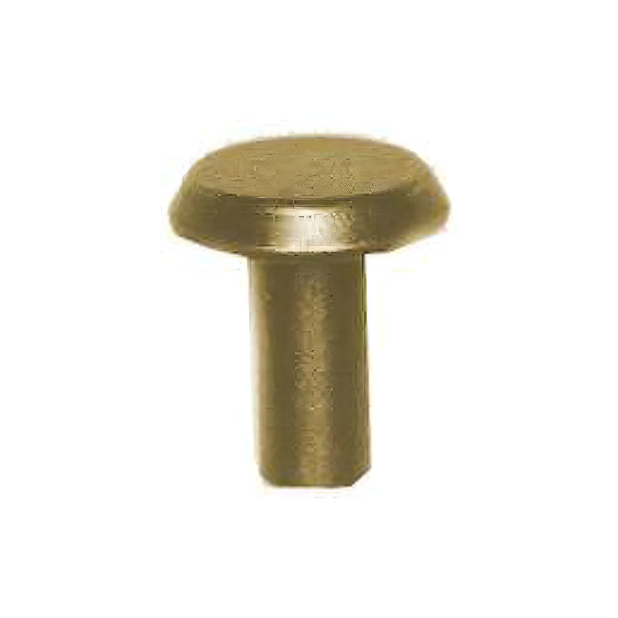 7/16" Brass, 6/16" Head Diameter Tubular Rivet, Steel, 24-pack