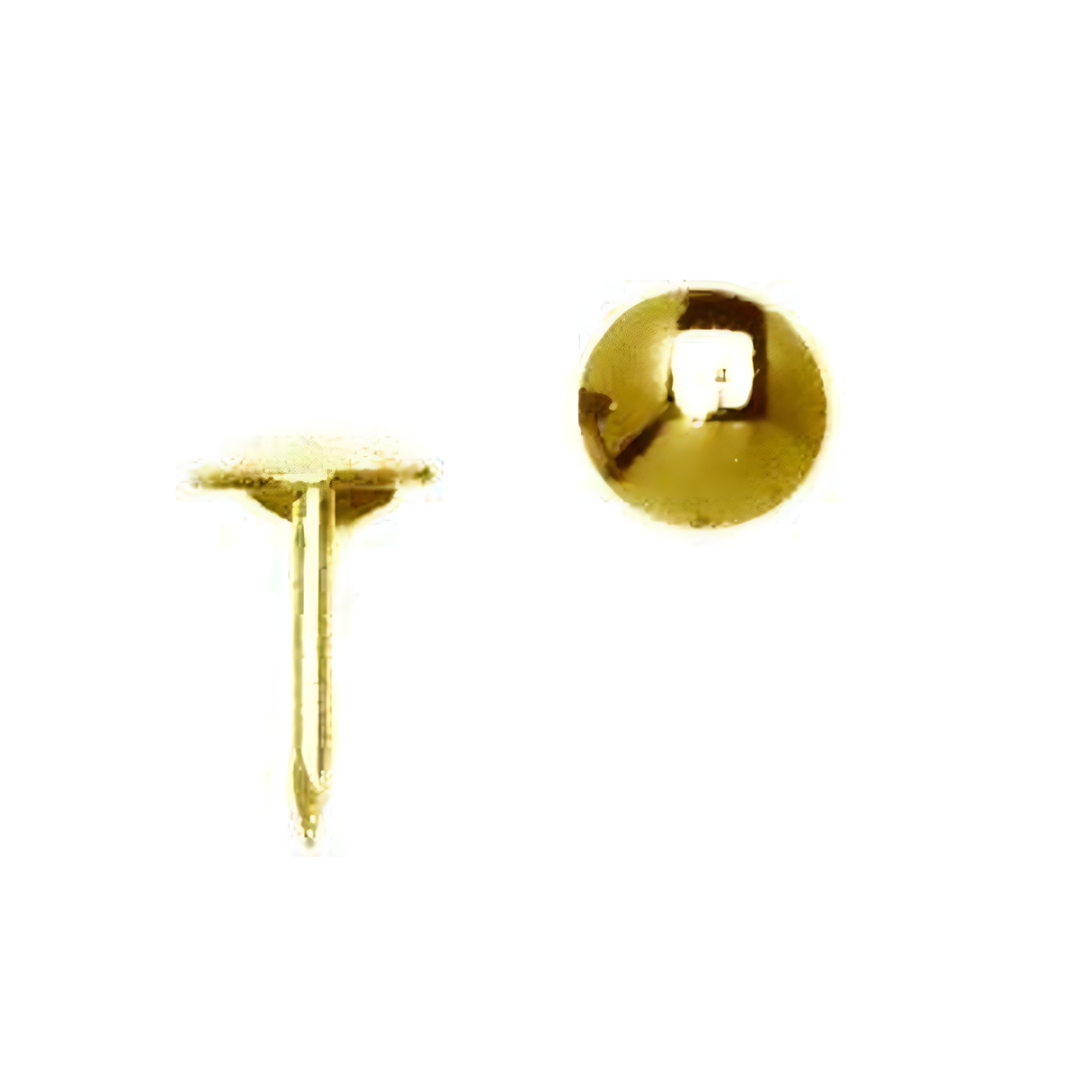 7mm Brass, Spot Head Nail, Steel - 24 pk