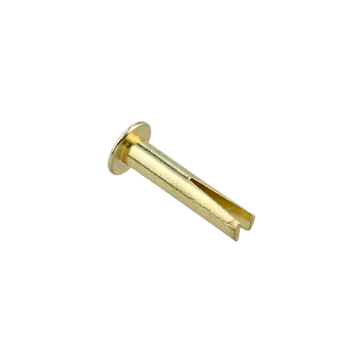 8/16" Brass, 7/32" Head Diameter Split Rivet, Steel, 24-pack