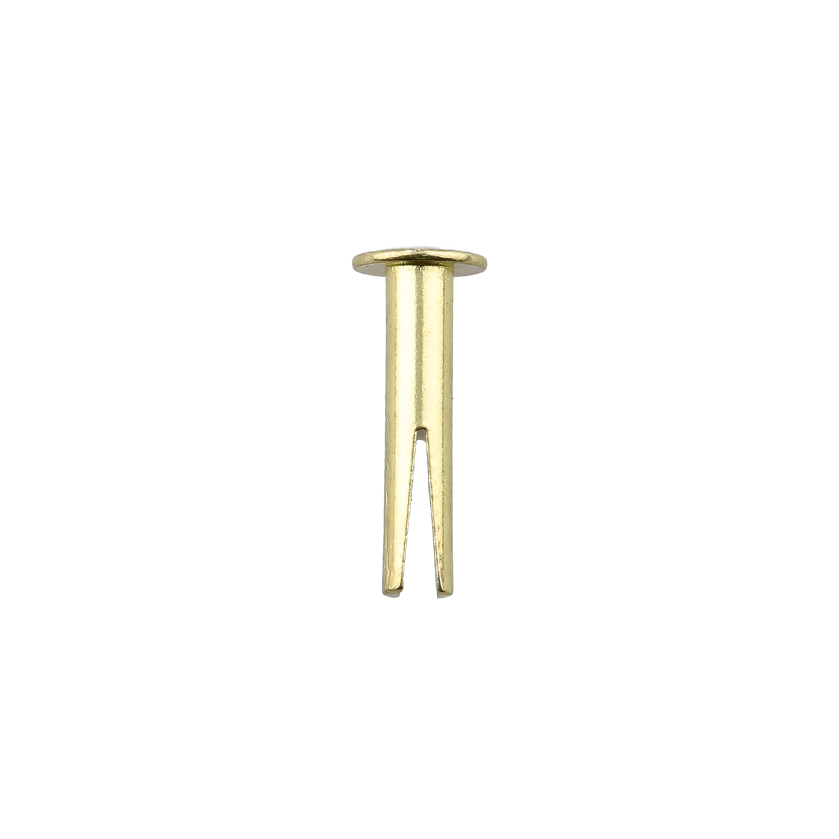 8/16" Brass, 7/32" Head Diameter Split Rivet, Steel, 24-pack