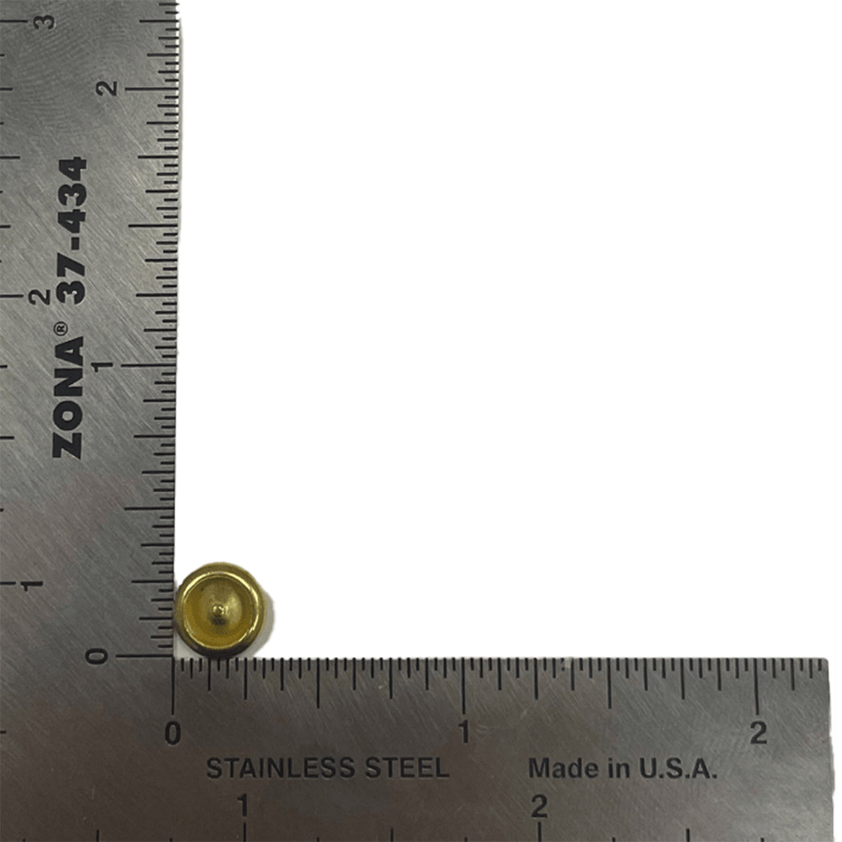 8.4mm Brass Plate, Seamed Rivet Cap, Steel