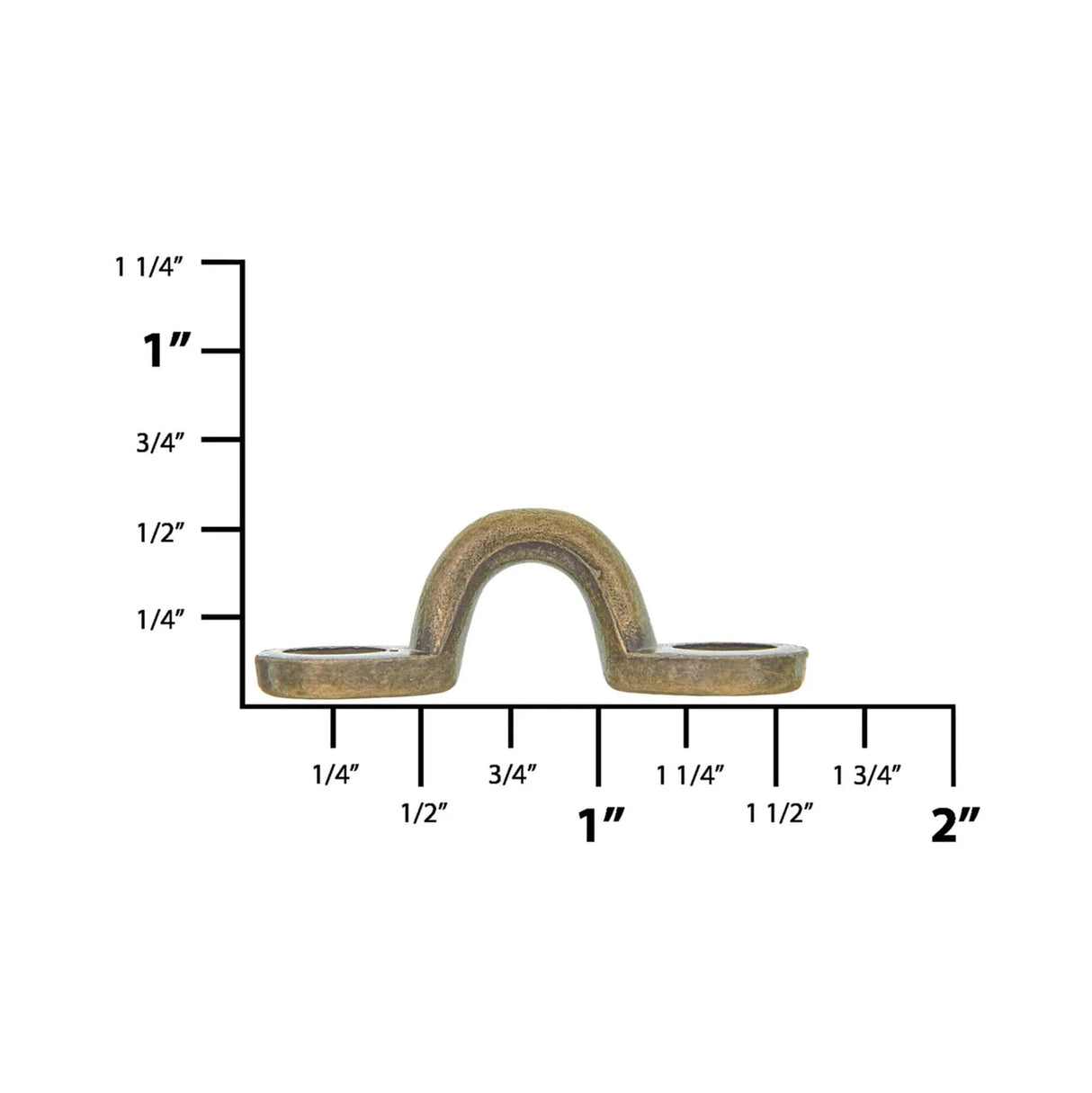 1 1/2" Antique Brass, Coachman Loop, Zinc Alloy