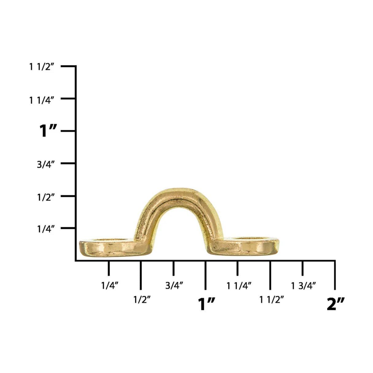1 1/2" Brass, Coachman Loop, Zinc Alloy