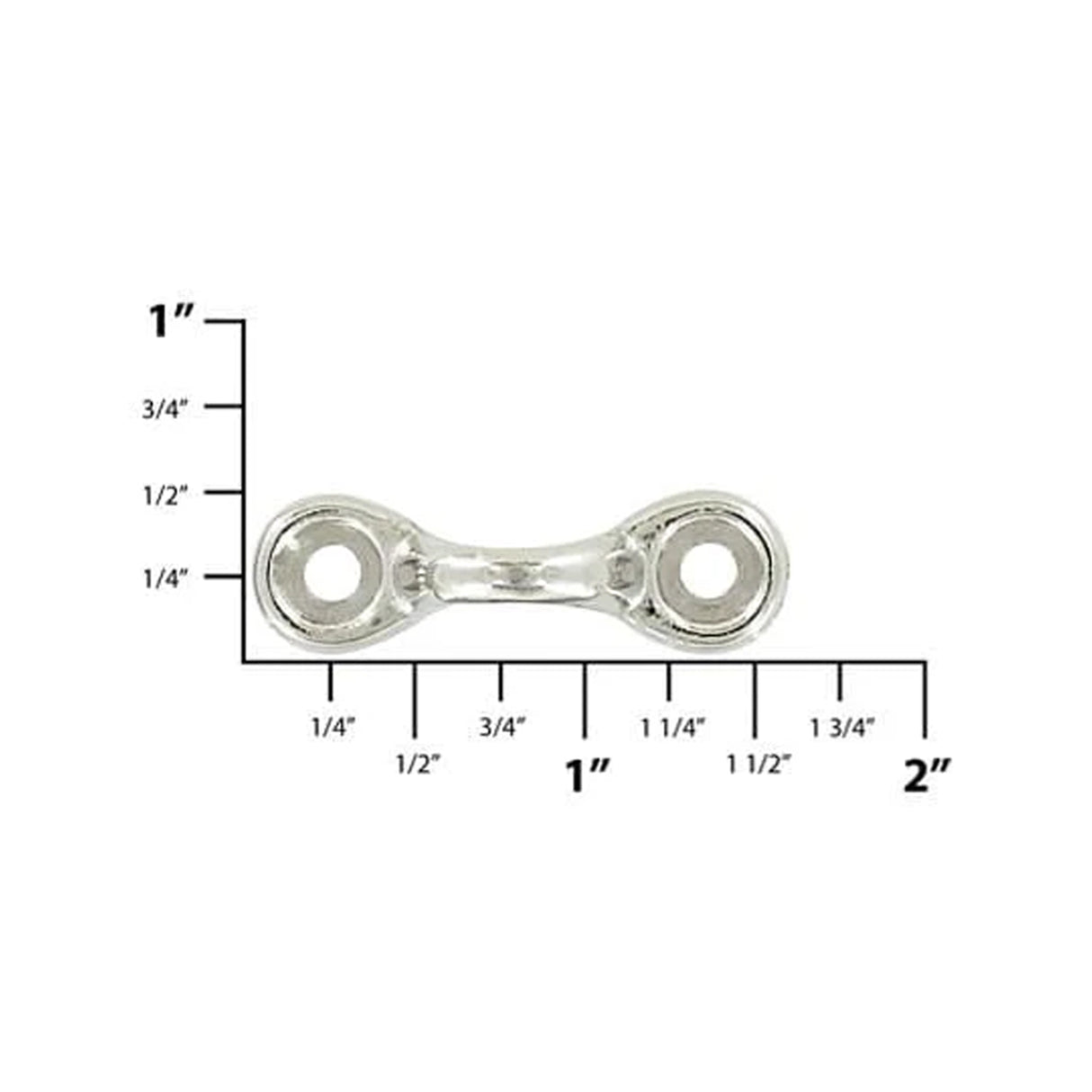 1 1/2" Nickel, Coachman Loop, Zinc Alloy
