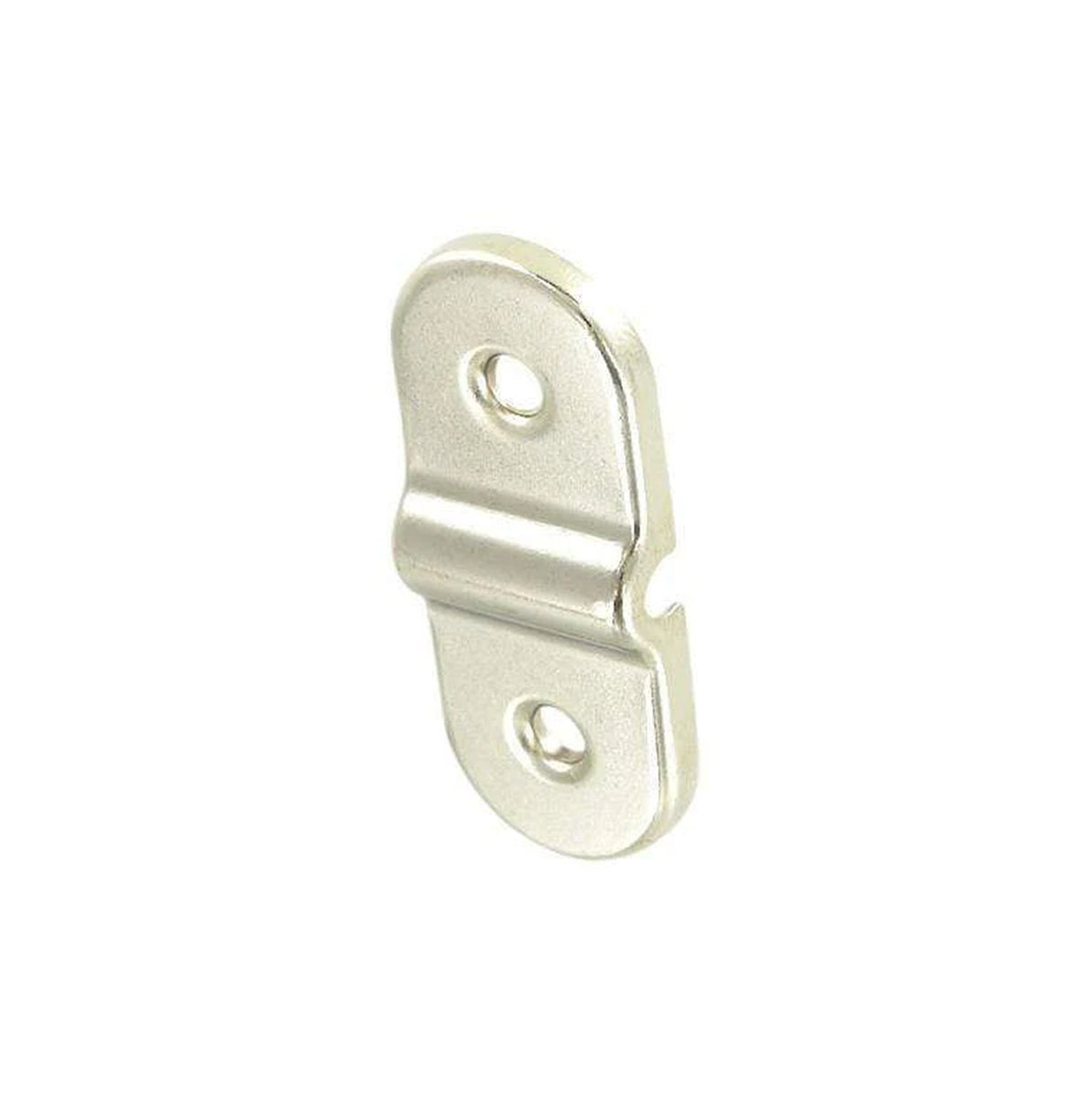 1 1/4" Nickel, D-Ring Mounting Bracket Long Profile, Steel