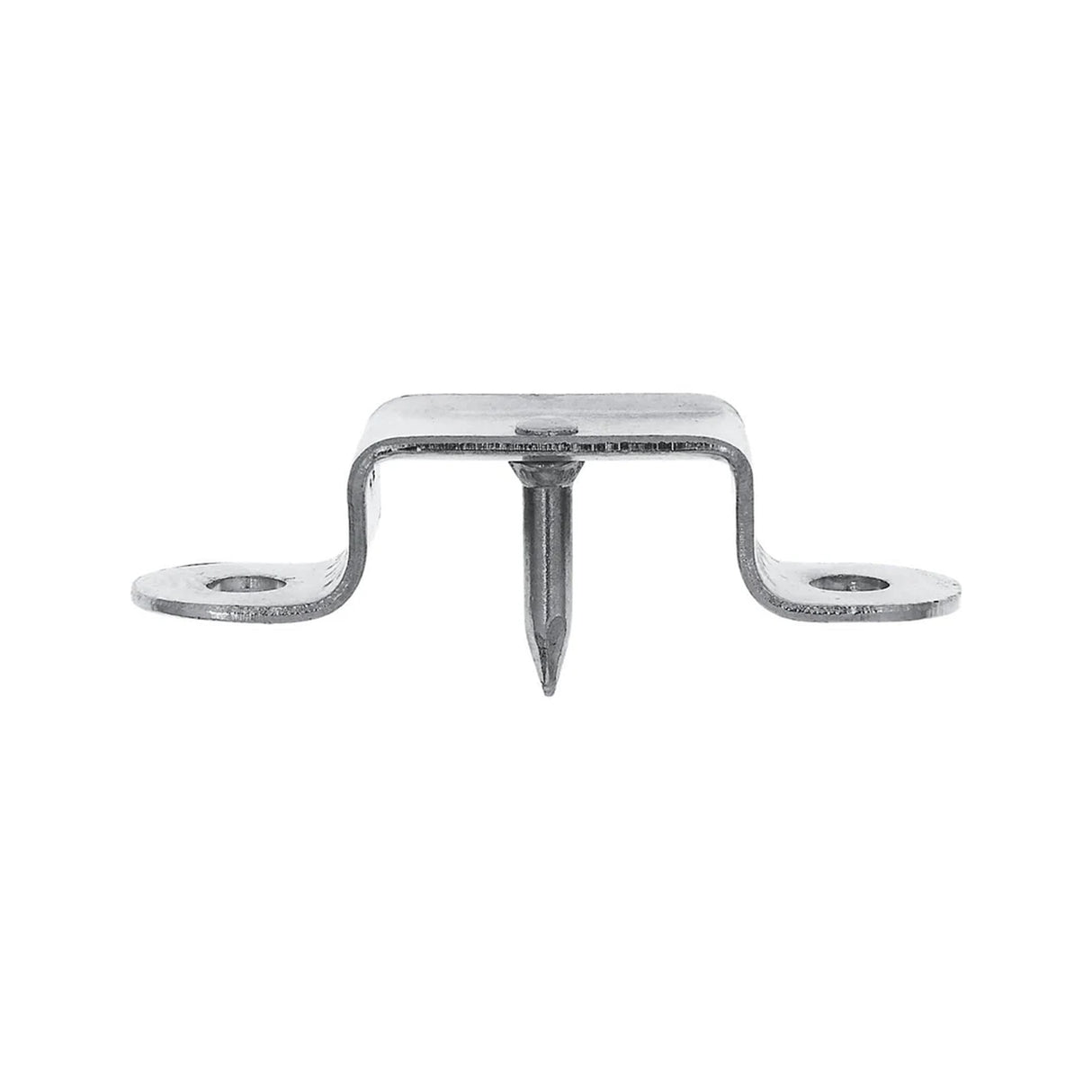 3/4" Nickel, Straight Edge Trunk Handle Loop with Nail, Steel